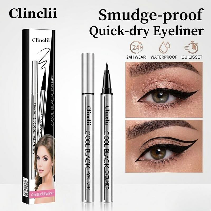 Clinclii eyeliner, long-lasting and waterproof, smudge-proof when rinsed.